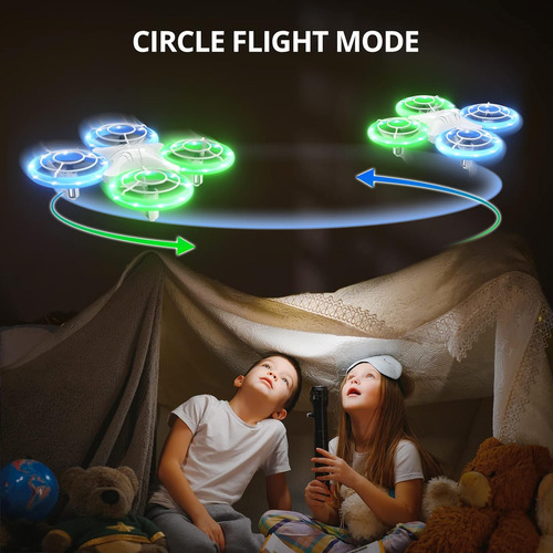 Tomzon A34 Drone Para Niños Con Luces Led Verdes Y Azules...