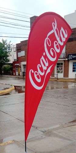 10 Estructuras Fly Banners De 2,50 M + Fly Impreso + Estaca.