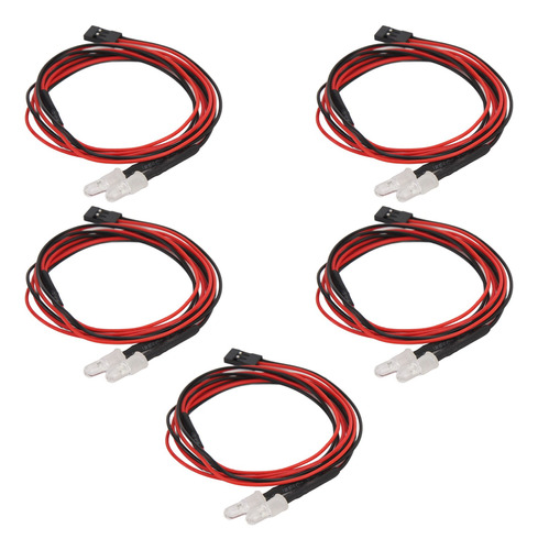 Luz Led Rc Para Coche, 5 Unidades, Luz Roja Universal De Alt