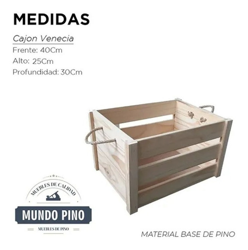 Imagen 2 de 6 de Cajones De Verduras Venecia Nuevos En Pino Somos Fabricantes