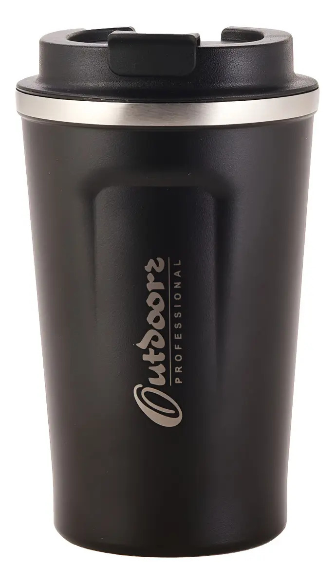 Vaso Jarro Térmico Outdoors Cafe Frio Calor Acero Inoxidable Color Negro Coffee Mug