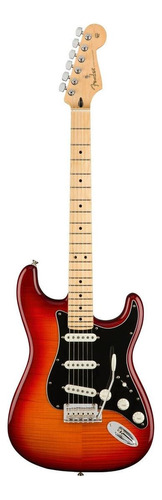 Guitarra eléctrica Fender Player Stratocaster Plus Top de aliso aged cherry burst brillante con diapasón de arce