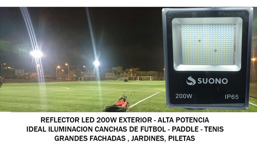 Imagen 2 de 10 de Reflector Led Exterior 200w Bajo Consumo Alta Potencia Frio
