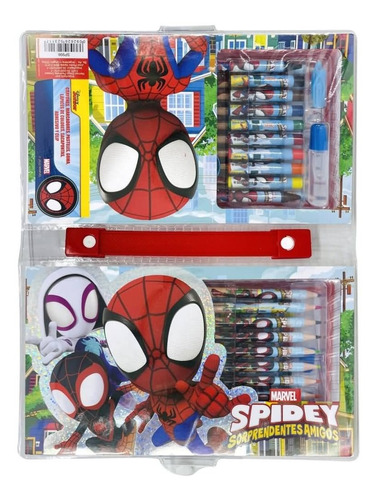 Imagen 1 de 5 de Set De Arte Spidey 40 Piezas Spiderman Hombre Araña Cresko