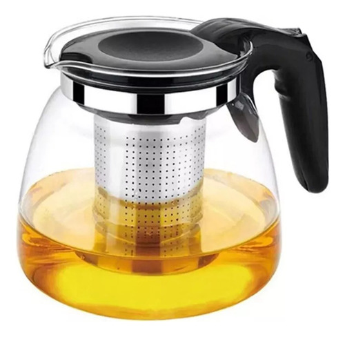 Tetera De Vidrio 1 Litro Con Infusor Acero Para Te Cafe 