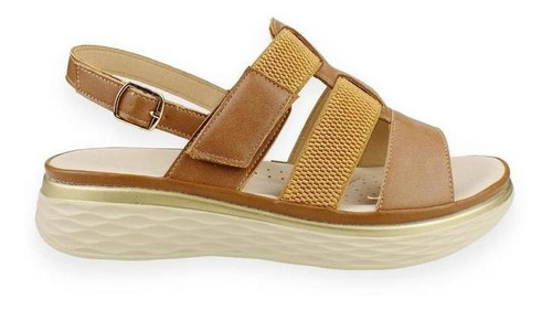 Sandalia New Walk Cintas Camel