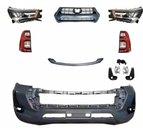 Body Kit Renovacion Frontal  Toyota Hilux 2016 Al 2023 Led 