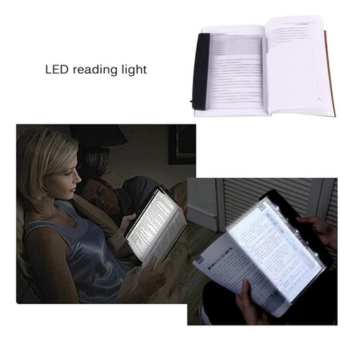 Lámpara Noche Lectura Led De Iluminación Plana Portátil