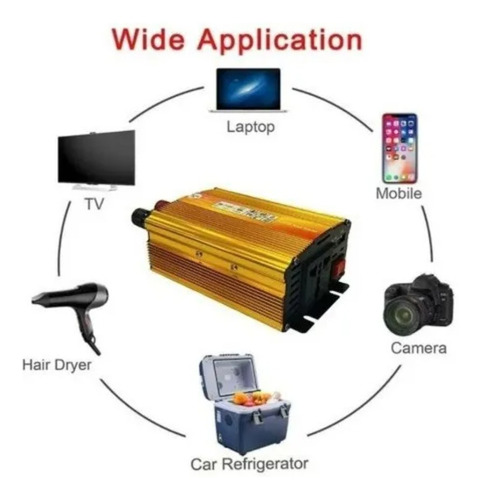 Imagen 3 de 4 de Inversor De Voltaje 500w Dc12v A Ac220v Onda Modificada