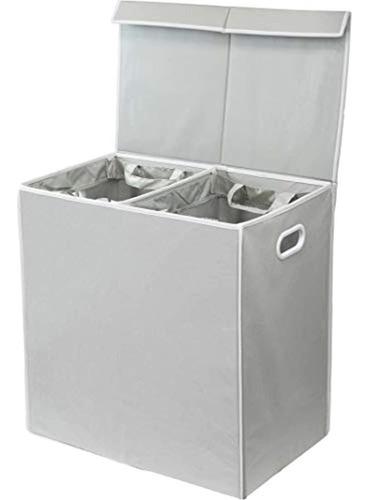 Simplehouseware Double Laundry Hamper With Lid And Removable