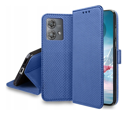 For Motorola Edge 40 Neo Pu Wallet Flip Card Case+lanyard