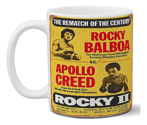 Taza De Cerámica Rocky Balboa Apollo Creed Exclusiva