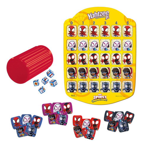 Hasbro Gaming Yahtzee Jr. Marvel Spidey Y Su Increible F...