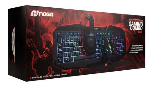 Kit Gamer Teclado Mouse Auriculares C/micrófono Mouse Pad