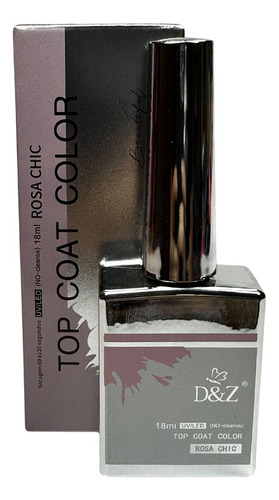 Top Coat Color Rosa Chic Unhas Gel 18ml - D&z