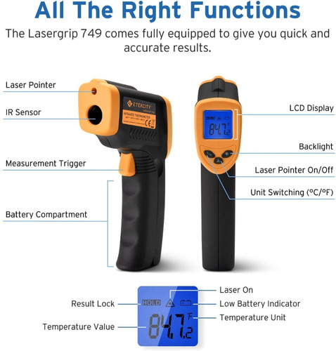 Termometro Industrial Laser Etekcity 
