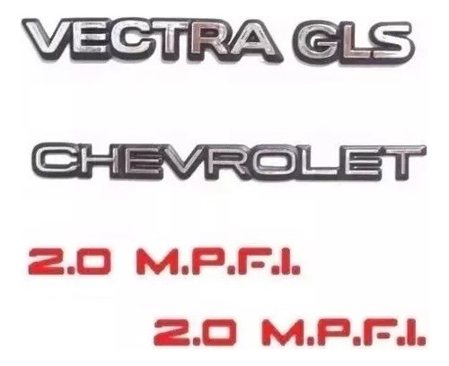 Kit Emblemas Vectra Gls Chevrolet 94 95 2- 2.0 Mpfi 