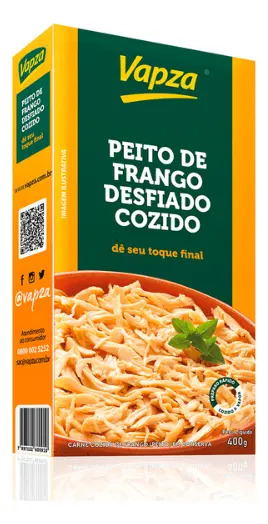 Peito De Frango Desfiado Cozido Vapza 400g
