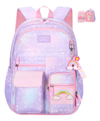 Mochila Escolar Viaje Juvenil Bolso Kawaii Apertura 180 Gran