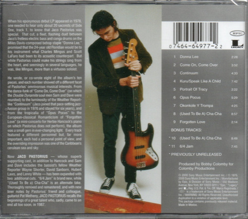 Jaco Pastorius Album Nuevo Miles Davis John Coltrane Ciudad