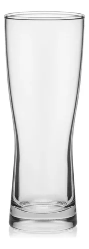 Juego 4 Vasos De Vidrio Grande Elegantes Modernos Agua 528ml