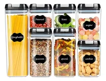 Comprar Set De 7 Recipientes Organizadores Apilables Con Tapa Y Goma