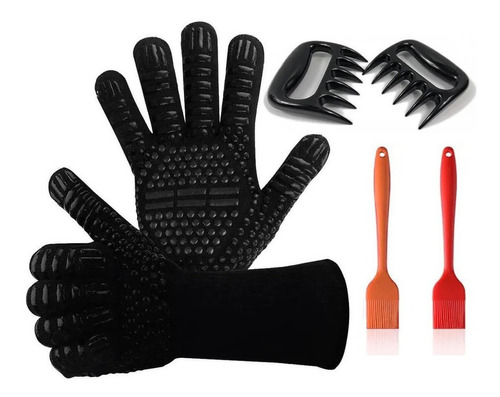 Kit De Guantes Térmicos, Pinza Para Horquillas Y Cepillo Par