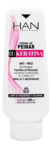 Han Keratina Crema De Peinar Antifrizz Hidratante Cabello