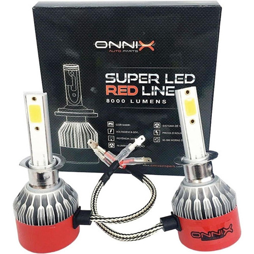 Ultra Super Led Red Line 8000 Lumens Onnix + 2 Brindes