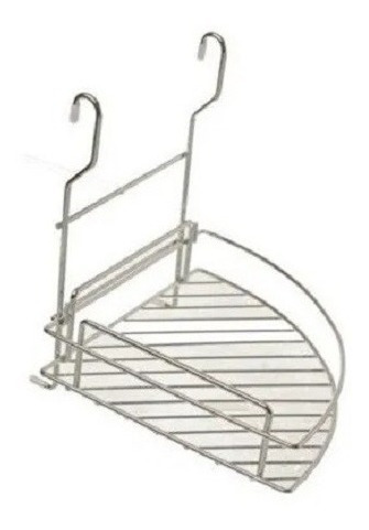 Imagen 2 de 4 de Canasto Esquinero Para Barral De Cocina Cromado 27x27x30 Cm