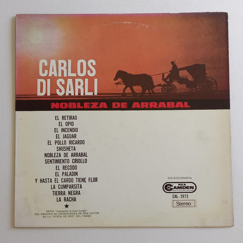 Carlos Di Sarli Y Su Orquesta Típica Nobleza De Arrabal Lp