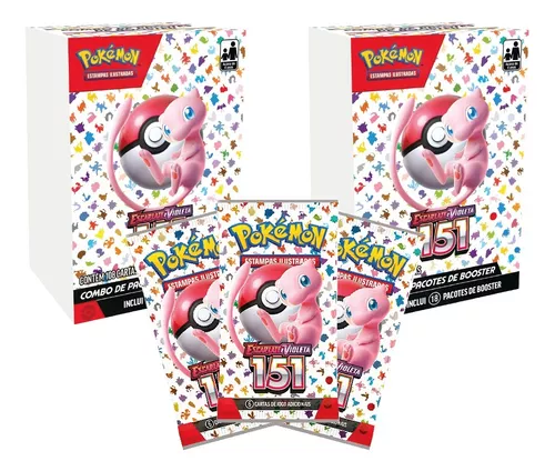 Cartas Pokémon Box 18 Boosters Escarlate e Violeta 151 Copag