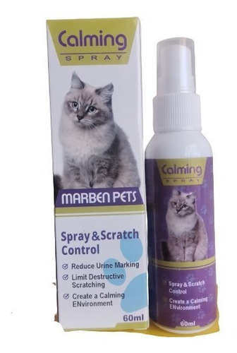 Imagen 1 de 1 de Spray Calmante Para Gatos Marben Pets 60 Ml