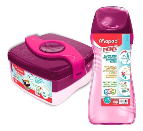 Combo Botella Tapa + Porta Alimentos Maped Infantil Escolar