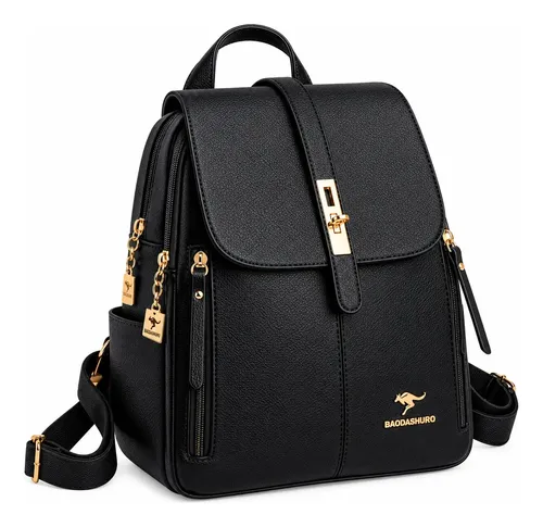 Bolsa Feminina Mochila De Ombro Tiracolo De Couro Ecológico 
