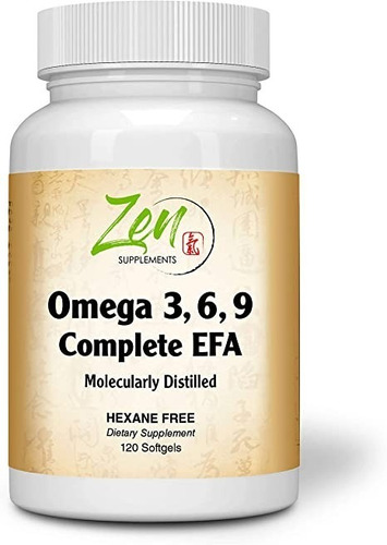 Omega 3-6-9 120 Cap Zen Supplem - Unidad a $2324