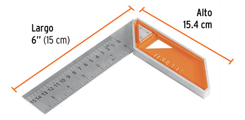 Escuadra Profesional Para Carpintero Acero 6´ Angular 14370