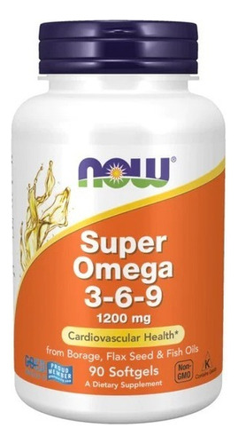 Now Foods Superomega 3-6-9 1200 Mg 90 Cápsulas Blandas Sin sabor