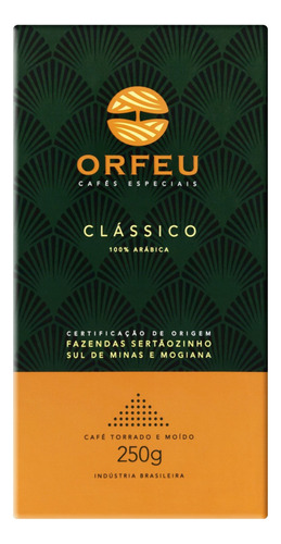 Café Torrado e Moído Clássico Orfeu Caixa 250g