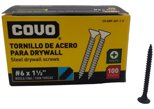 Tornillo Drywall #6 X 1 1/2  Rosca Fina 200 Pzas