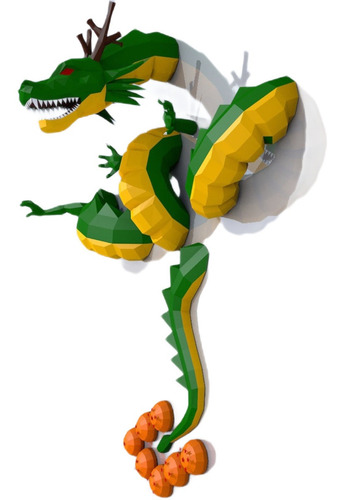 Imagen 1 de 3 de Shenlong Dios Dragón Para Armar Papercraft Papiroflexia