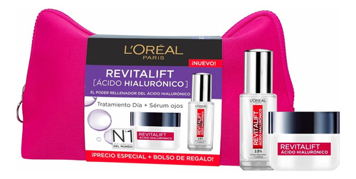 Pack Crema De Día Y Ojos Loreal Revitalift Acido Hialulronic