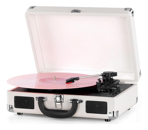 Player De Discusión De Vinilo Bluetooth De 3 Velocidades Con