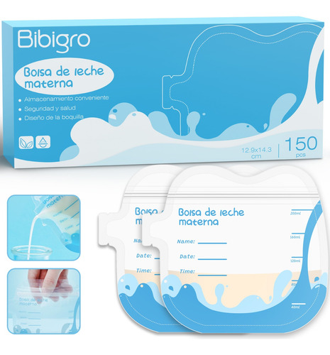 150 Piezas Bolsa De Almacenamiento De Leche Materna 200ml