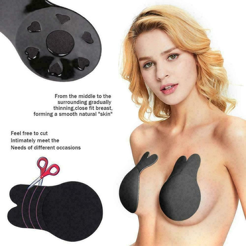 Imagen 7 de 10 de Sostén Invisible Levanta Busto O Cubre Pezon Talla S/m Beige
