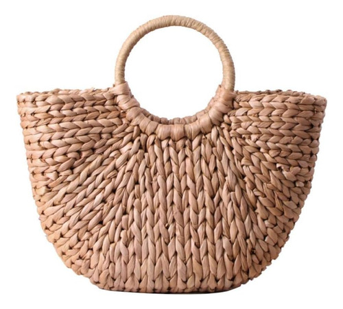 Bolso De Mano De Paja Para Mujer, Grande, Informal, Retro, L