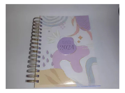 Agenda 2024 16x22 Cm Diaria T Dura Diaria Linea Floreada 