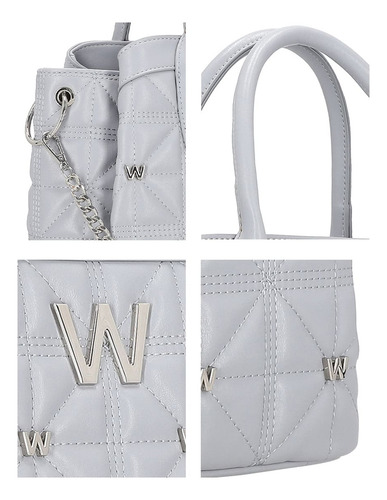 Bolso Satchel Para Mujer Westies Gris Hbcybugs2we