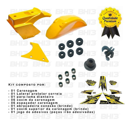 Kit Carenagem Adesivos Coxim Walk Machine Original - Amarelo