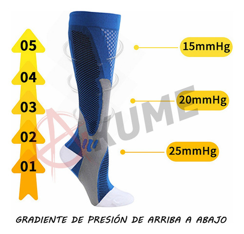 6 Pares Calcetines De Compresión Deportiva Para Hombre Mujer